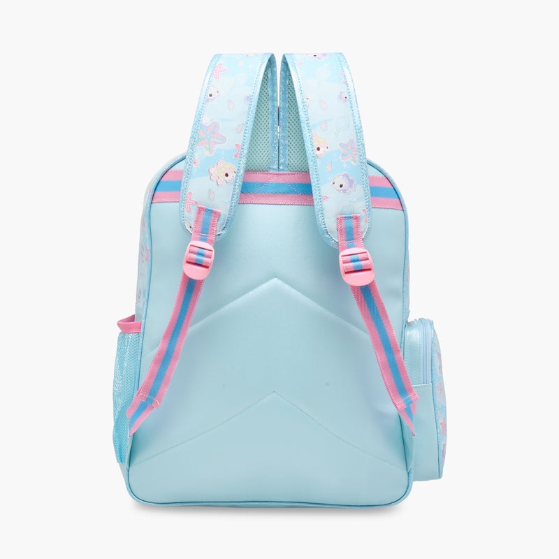 Minmie Mermaid - Backpack 16Inch -1 Cmprt.-Printed-Rectangle (Pvc) Lilac \ 21x9.5x23.5 - Image 5